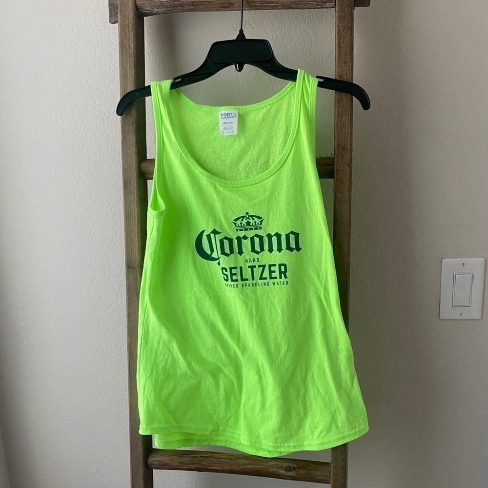 Corona Tank - lime green